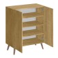 Παπουτσοθήκη Luce Megapap χρώμα sapphire oak 70x35x85εκ.