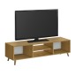 Έπιπλο τηλεόρασης Loren Megapap χρώμα sapphire oak 120x30x40εκ.