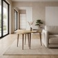 Τραπεζάκι σαλονιού σετ 2 τμχ Nola Megapap χρώμα sapphire oak Ø60x46εκ.