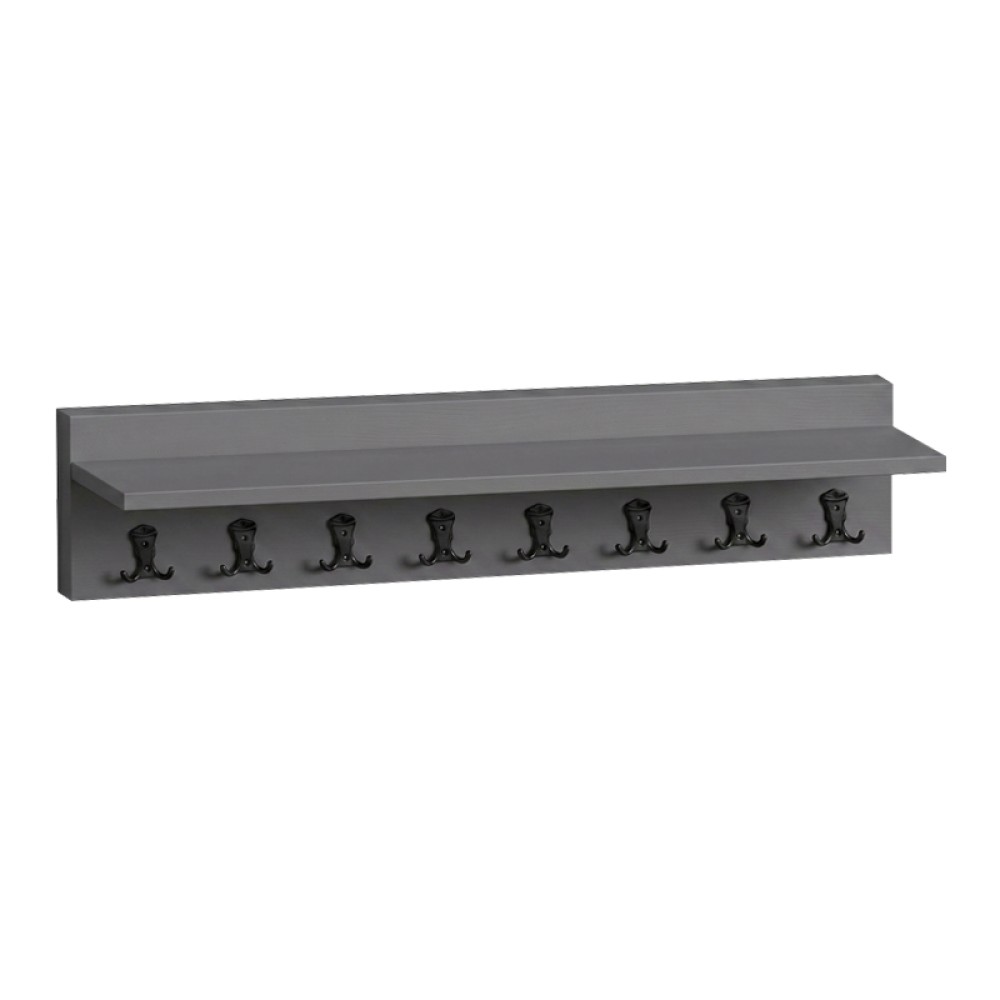 Κρεμάστρα τοίχου Vettini Megapap χρώμα ανθρακί 100x12x20εκ.