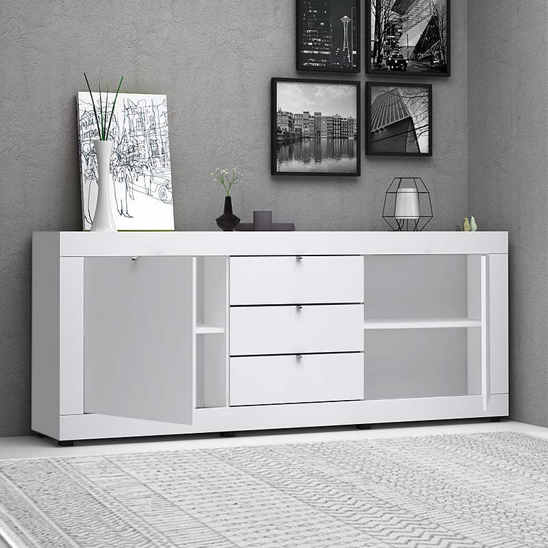 Μπουφές Ocean Megapap χρώμα λευκό 210x45x86εκ.