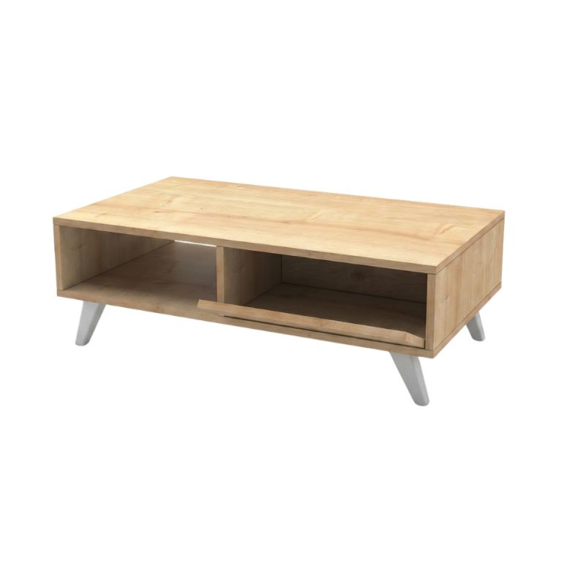 Τραπεζάκι σαλονιού Aster Megapap από μελαμίνη χρώμα sonoma 120x56x40εκ.