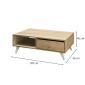Τραπεζάκι σαλονιού Aster Megapap από μελαμίνη χρώμα sonoma 120x56x40εκ.