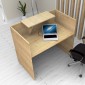 Γραφείο υποδοχής - reception Lemmon Megapap χρώμα φυσικό οξιάς 120x70x110εκ.