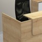 Γραφείο υποδοχής - reception Lemmon Megapap χρώμα φυσικό οξιάς 120x70x110εκ.