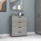 Συρταριέρα Velika Megapap χρώμα γκρι σκυροδέματος 73x44x96εκ.