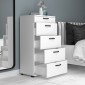 Συρταριέρα Helia Megapap χρώμα λευκό 60x44x108εκ.