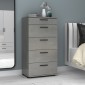 Συρταριέρα Helia Megapap χρώμα γκρι σκυροδέματος 60x44x108εκ.