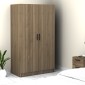 Ντουλάπα ρούχων Victoria Megapap δίφυλλη χρώμα καρυδί 100x60x181εκ.