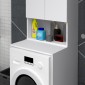 Έπιπλο πλυντηρίου Cozen Megapap χρώμα λευκό 65x60x178εκ.