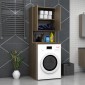 Έπιπλο πλυντηρίου Cozen Megapap χρώμα καρυδί 65x60x178εκ.