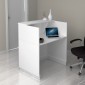 Γραφείο υποδοχής - reception Gemini Megapap χρώμα λευκό 100x70x110εκ.