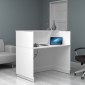 Γραφείο υποδοχής - reception Gemini Megapap χρώμα λευκό 120x70x110εκ.