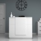 Γραφείο υποδοχής - reception Gemini Megapap χρώμα λευκό 120x70x110εκ.