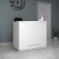 Γραφείο υποδοχής - reception Gemini Megapap χρώμα λευκό 120x70x110εκ.
