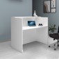 Γραφείο υποδοχής - reception Gemini Megapap χρώμα λευκό 150x70x110εκ.