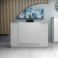 Γραφείο υποδοχής - reception Gemini Megapap χρώμα λευκό 180x70x110εκ.