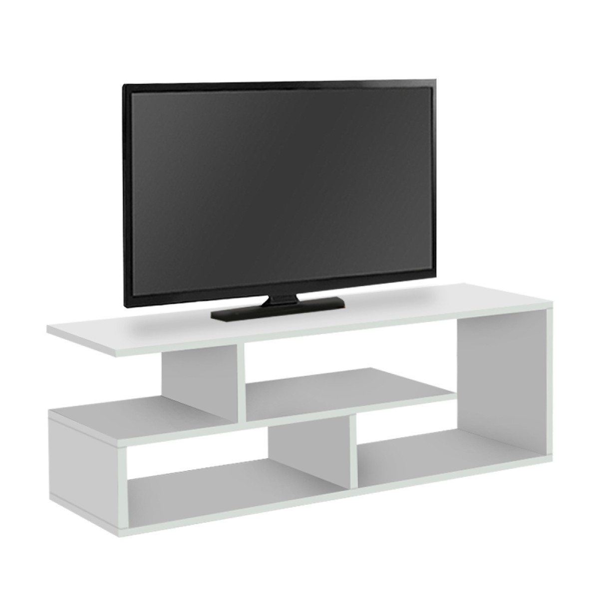 Έπιπλο τηλεόρασης Forever Megapap χρώμα λευκό 120x30x40cm.