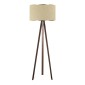 Φωτιστικό δαπέδου Rosling Megapap Mdf/ύφασμα Pvc χρώμα καρυδί/μπεζ 38x21x140εκ.