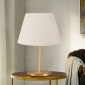 Φωτιστικό επιτραπέζιο Rosenthal Megapap ύφασμα Pvc χρώμα κρεμ/χρυσό 22x17x37εκ.