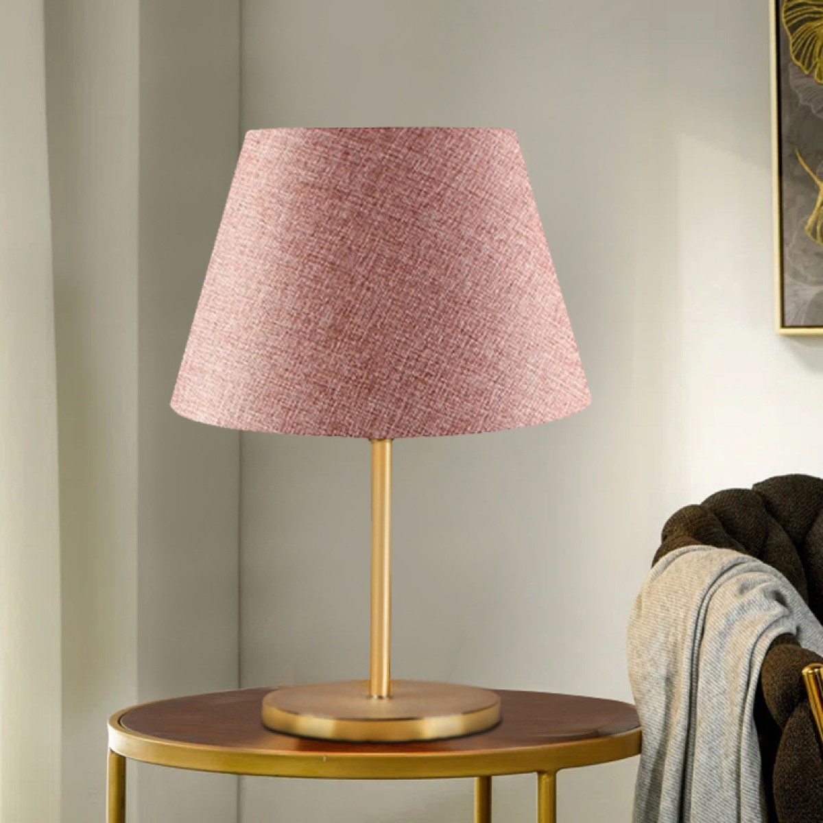 Φωτιστικό επιτραπέζιο Rosenthal Megapap ύφασμα Pvc/χρώμιο χρώμα ροζ/χρυσό 22x17x37εκ.