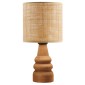 Φωτιστικό επιτραπέζιο Tino Megapap E14 pe rattan - ξύλο χρώμα φυσικό Ø15x32εκ.