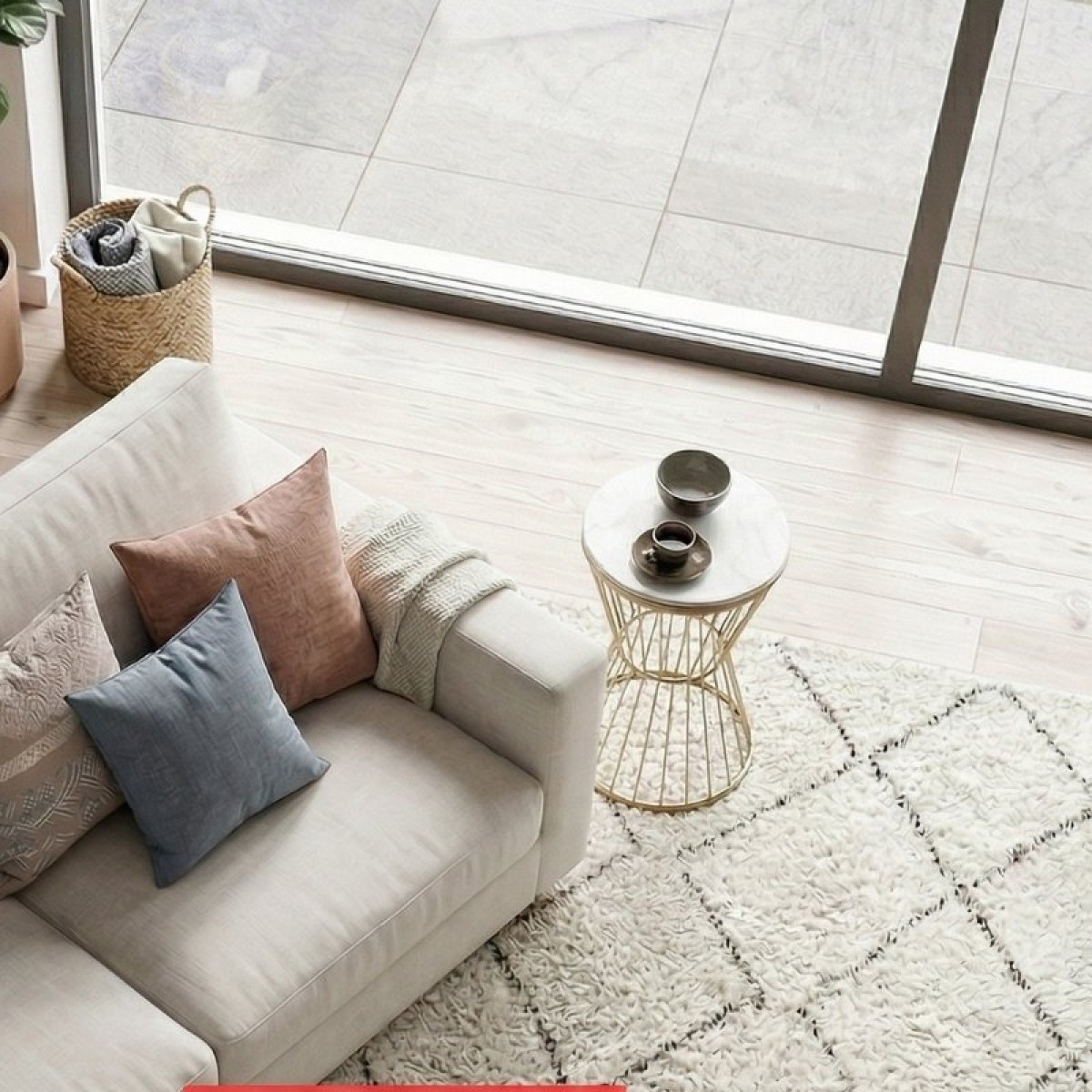 Βοηθητικό τραπεζάκι Hoffman Megapap μεταλλικό - Mdf χρώμα χρυσό - λευκό εφέ μαρμάρου 35x35x58εκ.