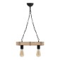 Φωτιστικό οροφής Vero Megapap E27 ξύλινο δίφωτο χρώμα φυσικό 40x8x65εκ.