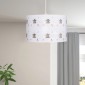 Φωτιστικό οροφής Tale Megapap E27 ύφασμα PVC μονόφωτο πολύχρωμο Ø33x70εκ.