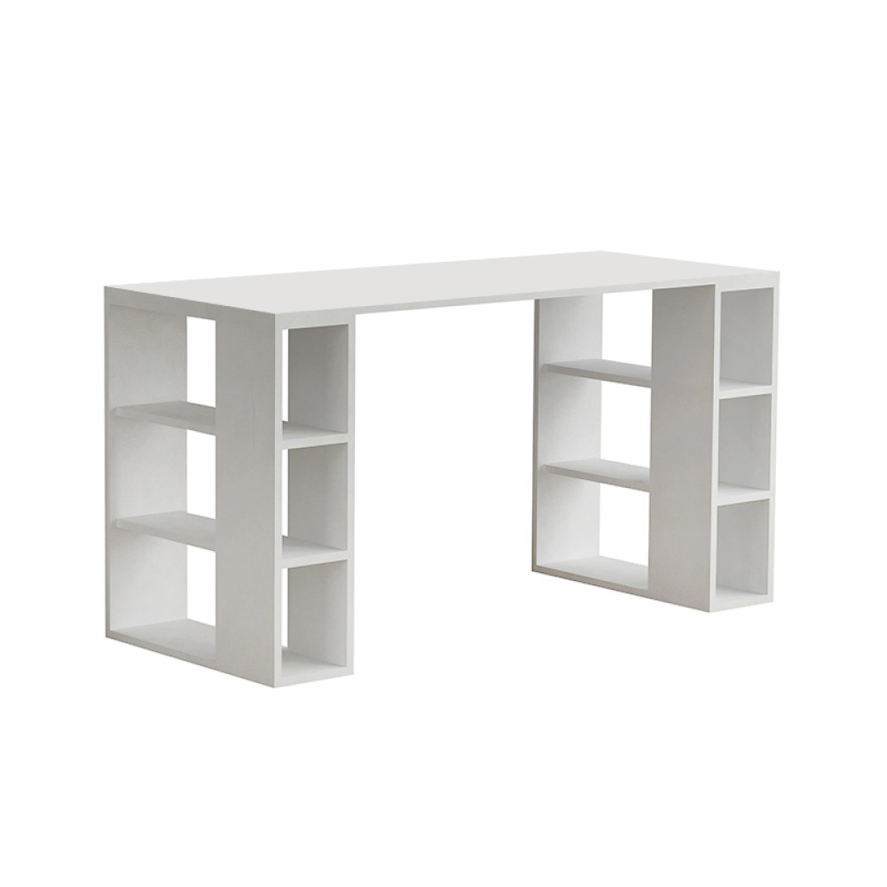 Γραφείο εργασίας Colmar Megapap χρώμα λευκό 140x60x75εκ