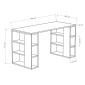 Γραφείο εργασίας Colmar Megapap από μελαμίνη χρώμα sapphire oak 140x60x75εκ