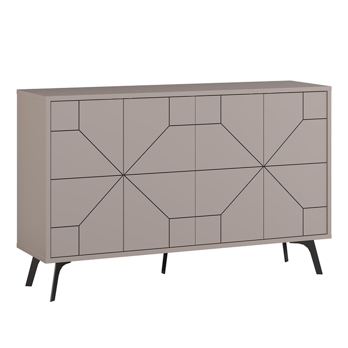 Μπουφές μελαμίνης Dune Megapap χρώμα ανοιχτή μόκα 123x35x77,4εκ.