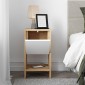 Κομοδίνο Ema Megapap χρώμα sapphire oak - λευκό 30x30x55εκ.