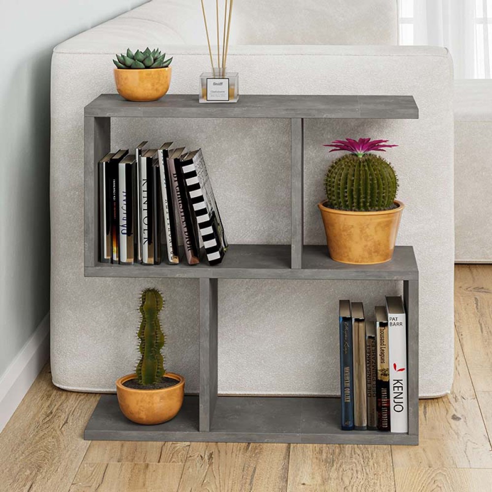 Τραπεζάκι βοηθητικό Homemania Megapap χρώμα γκρι ρετρό 60x20x60εκ.
