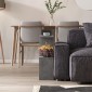 Βοηθητικό τραπεζάκι Homemania Megapap από μελαμίνη χρώμα γκρι ρετρό 60x20x60εκ.