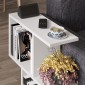 Βοηθητικό τραπεζάκι Homemania Megapap από μελαμίνη χρώμα λευκό 60x20x60εκ.