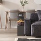 Βοηθητικό τραπεζάκι Homemania Megapap από μελαμίνη χρώμα ανθρακί 60x20x60εκ.