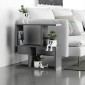 Βοηθητικό τραπεζάκι Homemania Megapap από μελαμίνη χρώμα ανθρακί 60x20x60εκ.