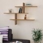 Ραφιέρα τοίχου Leo Megapap χρώμα ανοιχτό καφέ 123x22x80εκ.