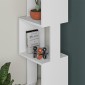Βιβλιοθήκη Piri Megapap από μελαμίνη χρώμα λευκό 35x30x161εκ.