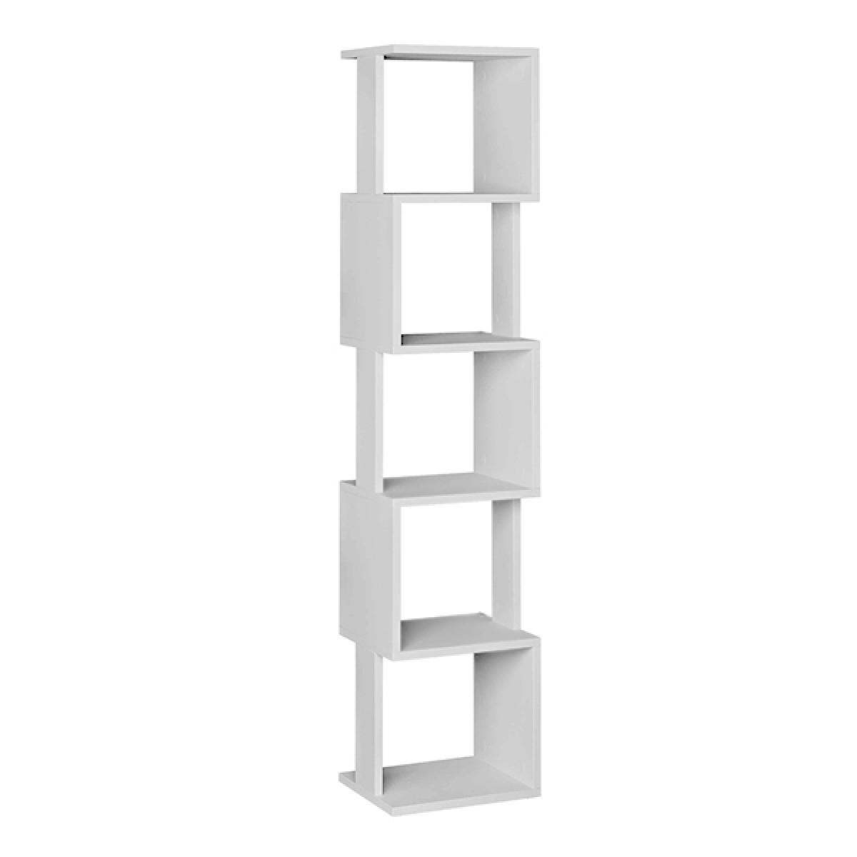 Βιβλιοθήκη Piri Megapap από μελαμίνη χρώμα λευκό 35x30x161εκ.