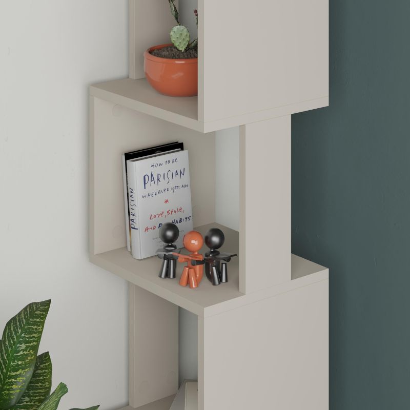 Βιβλιοθήκη Piri Megapap χρώμα sandstone 35x30x161εκ.