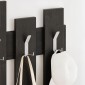 Κρεμάστρα τοίχου Wave Megapap χρώμα black wood 64x4x81εκ.