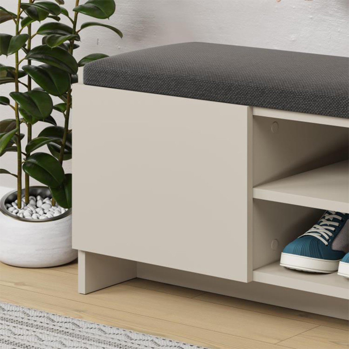 Παπουτσοθήκη Zulla Megapap χρώμα sandstone 110x37x43εκ.