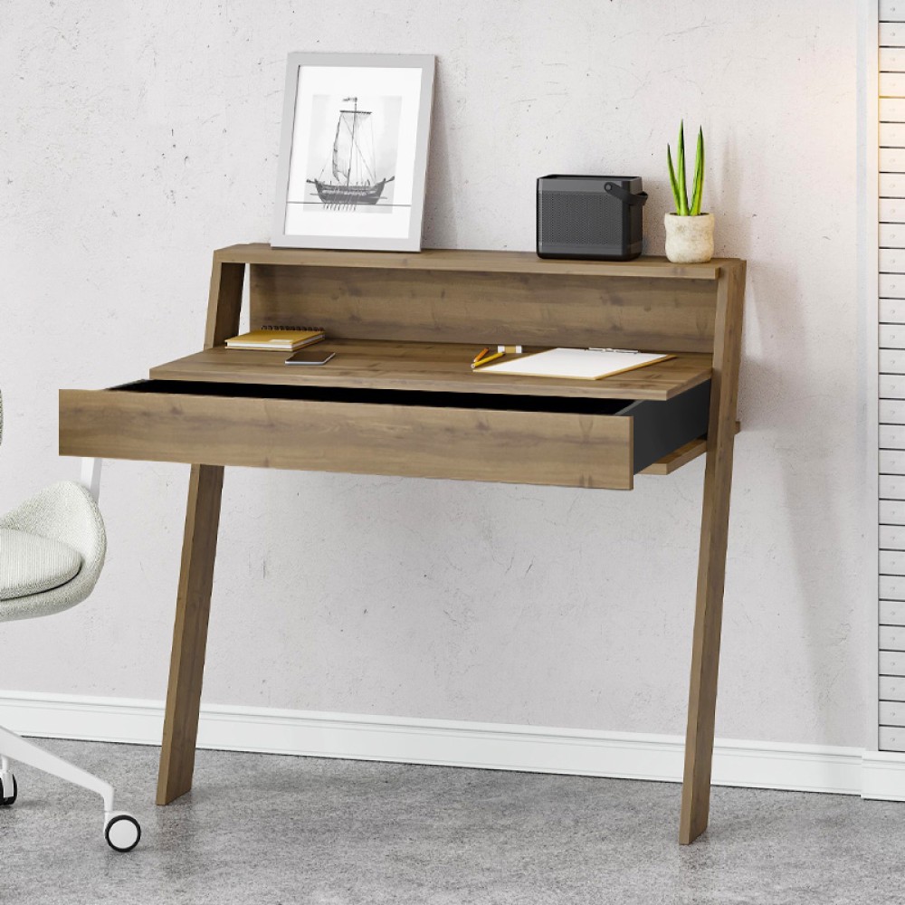 Γραφείο εργασίας Cowork Megapap χρώμα ανοιχτό καρυδί 94x50x91εκ.