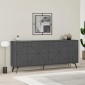 Μπουφές μελαμίνης Dune Megapap χρώμα ανθρακί 184x35x77,4εκ.