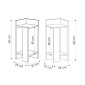 Κομοδίνο μελαμίνης Elos Megapap σετ 2 τεμαχίων χρώμα sapphire oak 25x27x60εκ.