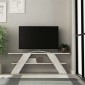 Έπιπλο τηλεόρασης Farfalla Megapap χρώμα λευκό αντικέ 120x33,5x40εκ.