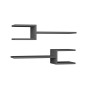 Ραφιέρα τοίχου Fork Megapap 2 τεμαχίων από μελαμίνη χρώμα ανθρακί 75x19,5x18εκ.