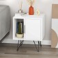 Κομοδίνο μελαμίνης Glynn Megapap χρώμα λευκό 50,2x44,6x58εκ.